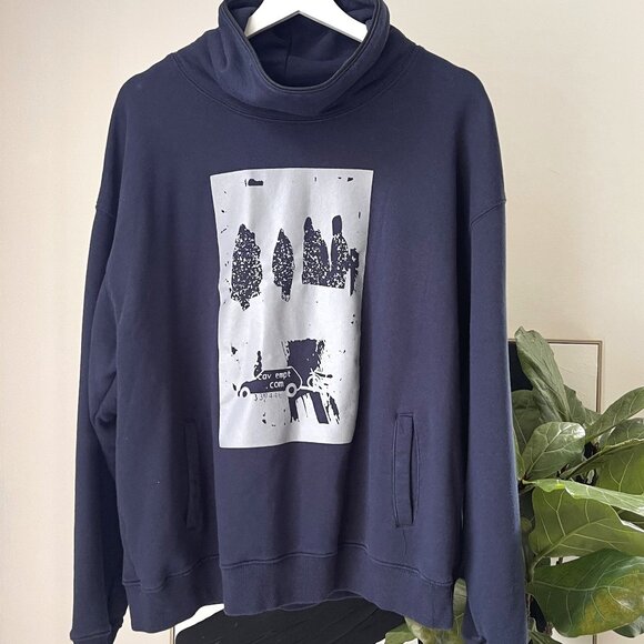 Men's CAV EMPT Navy Blue Pullover Sweatshirt Size XL - Picture 1 of 4